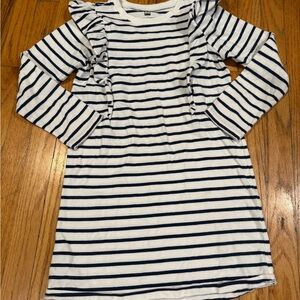 Tea Collection Black and White Flutter Sleeve Dress
